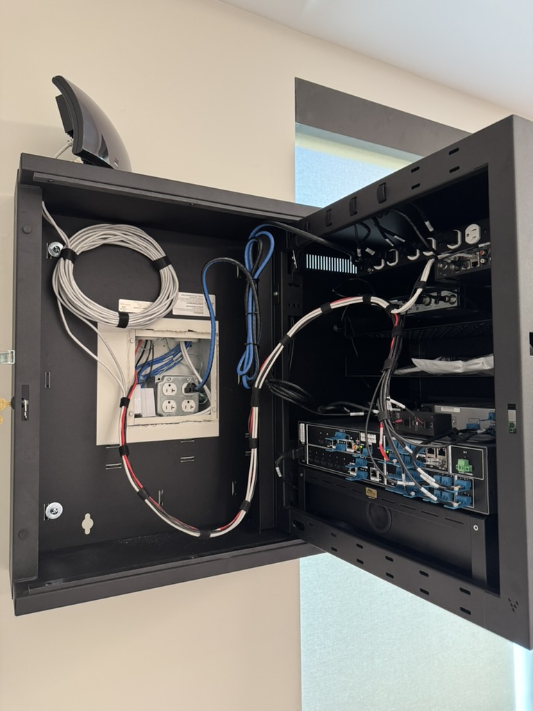 Second view of lower-level rack build-out at the Yountville Veterans Home