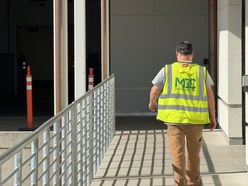 Walking into the Yountville Veterans Home project during the long multi-phase installation.